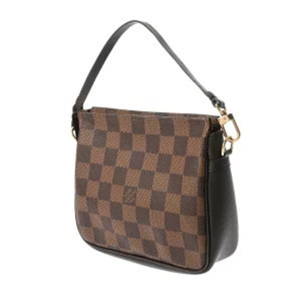 Louis Vuitton Canvas Damier Pouch Makeup Brown Accessory Trousse